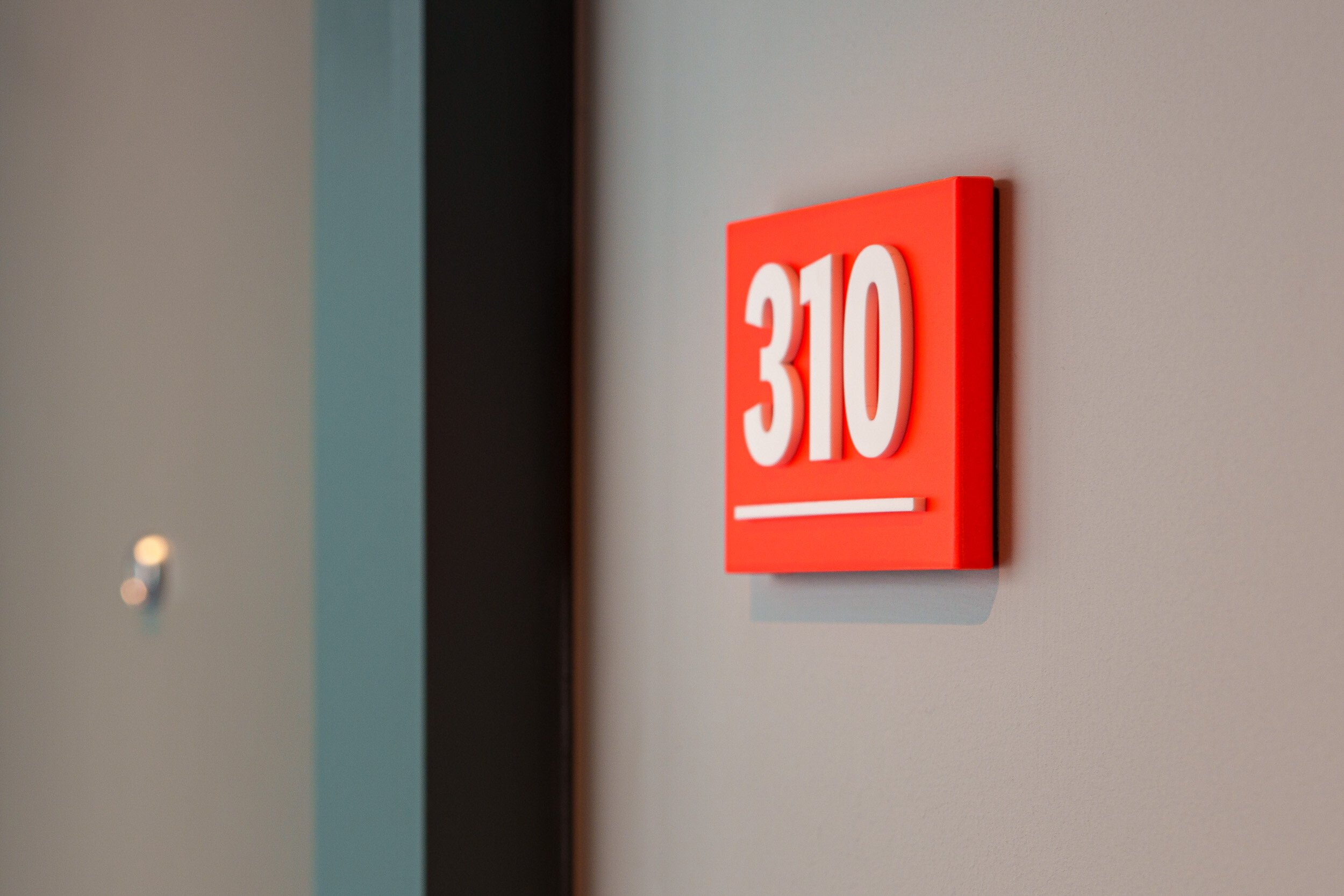 Hotel room signage