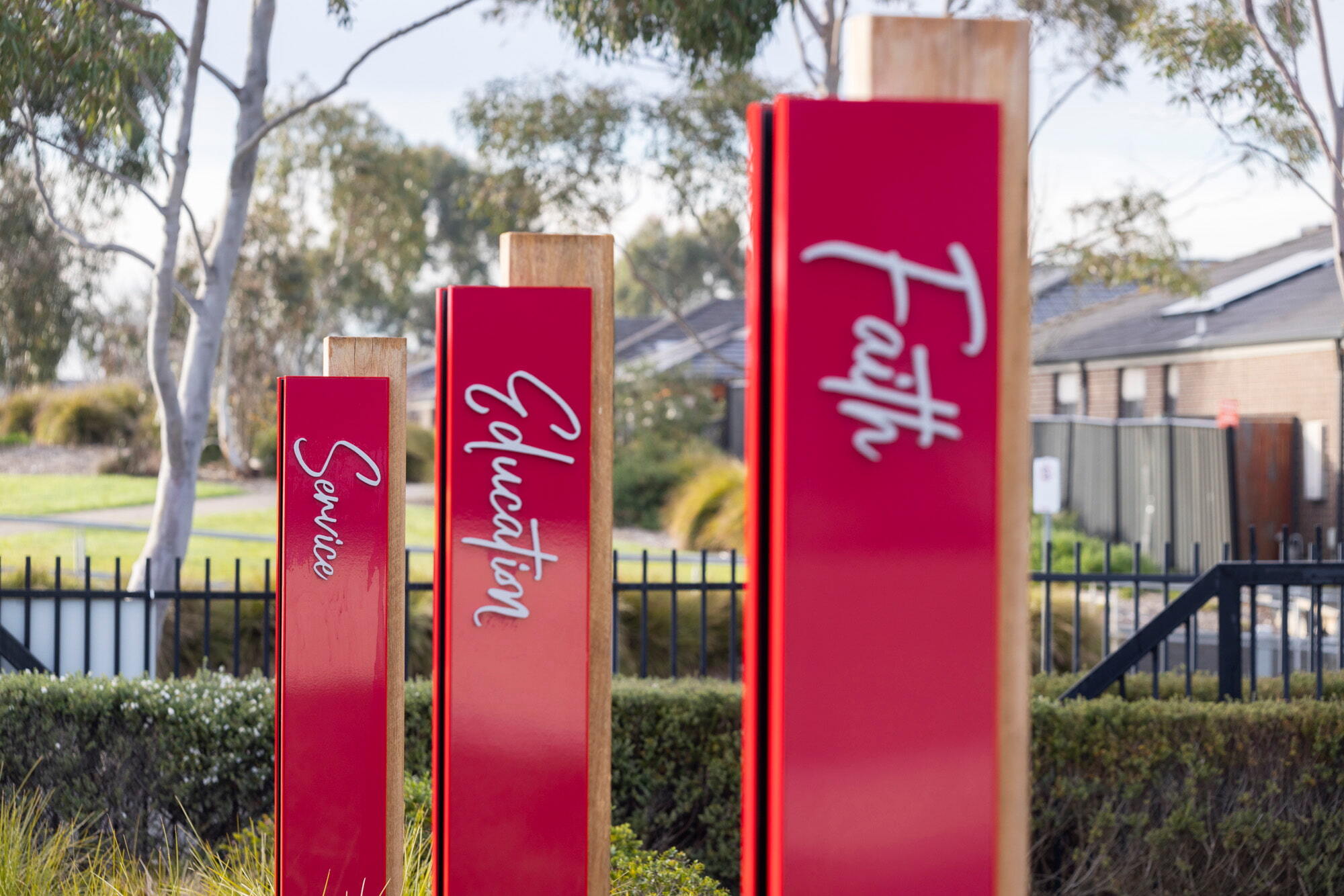 School signage for St Peter's College