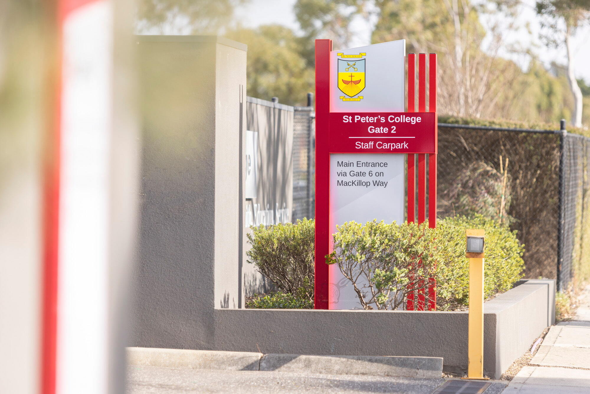 Pylon signs for St Peter's College