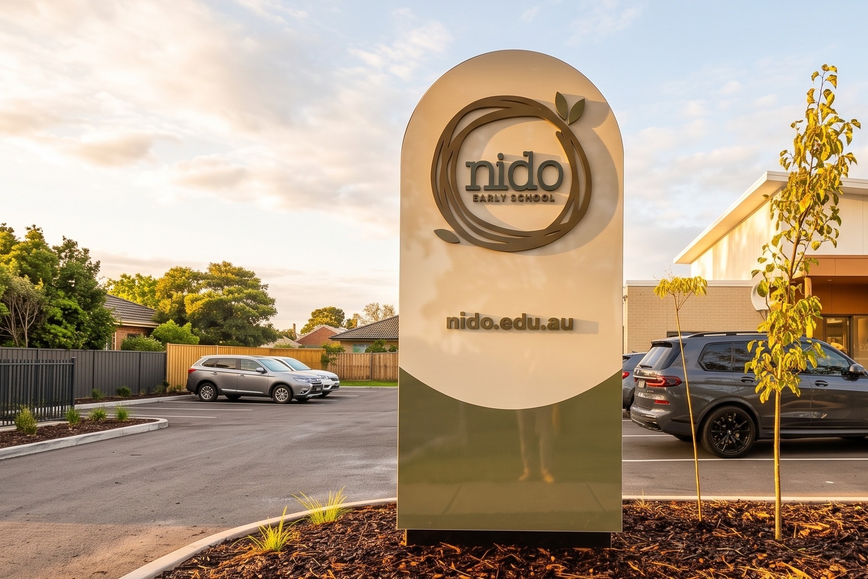 pylon signage for early learning school