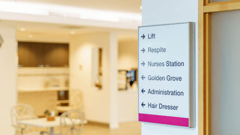 Wayfinding Signage for Aged Care Facilities
