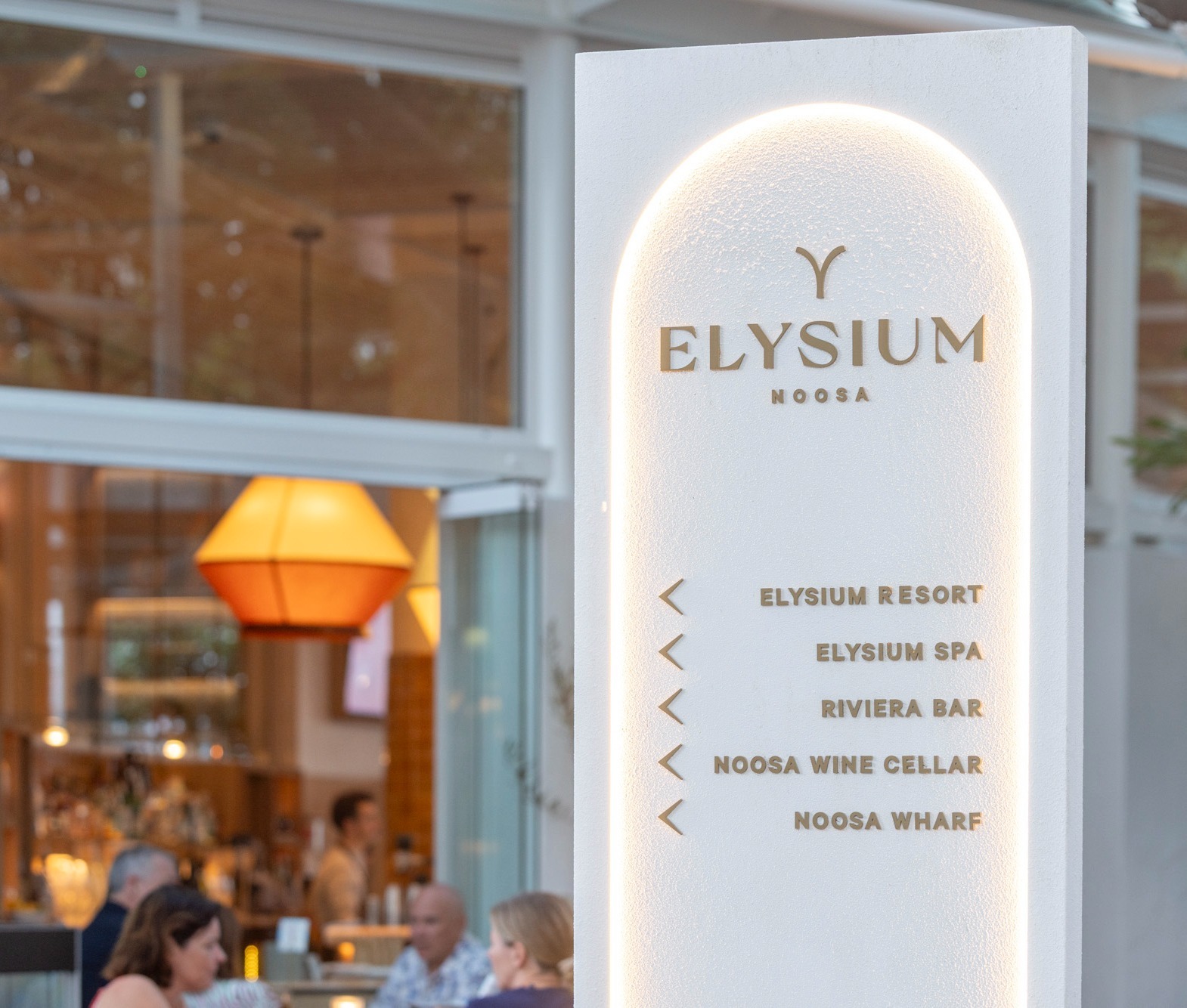 Elysium hotel directional signage
