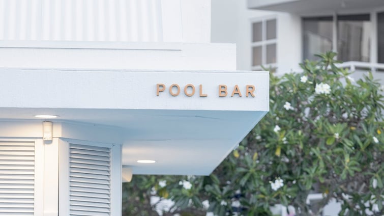 pool signage for hotels