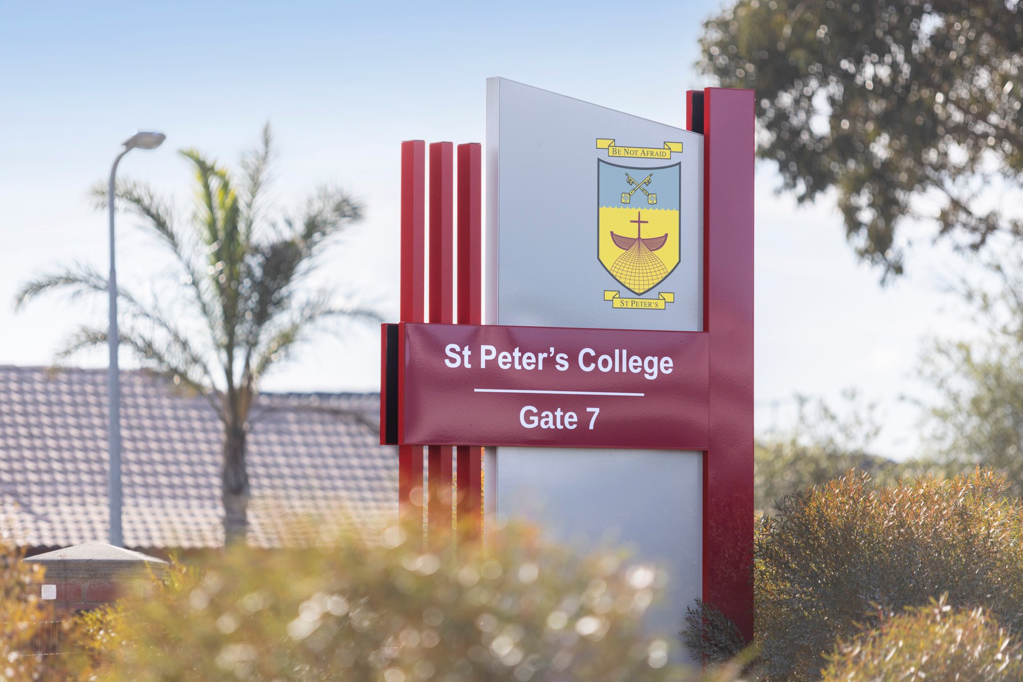 Pylon signs for St Peter's College