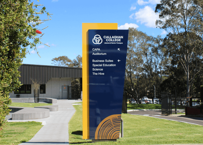 Callaghan College Directional Signage