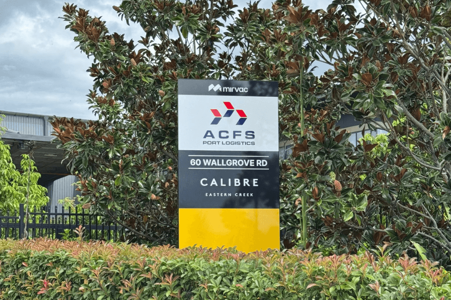 Identity signage for Mirvac Group