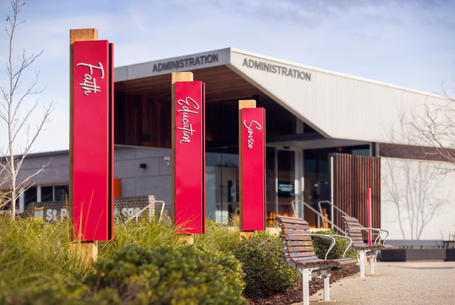 values reinforced through signage