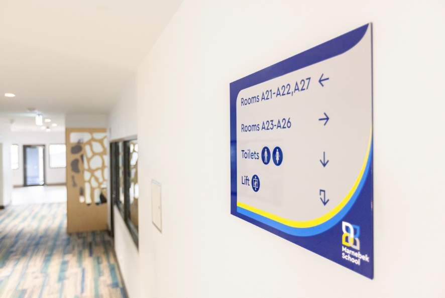 school directional signage